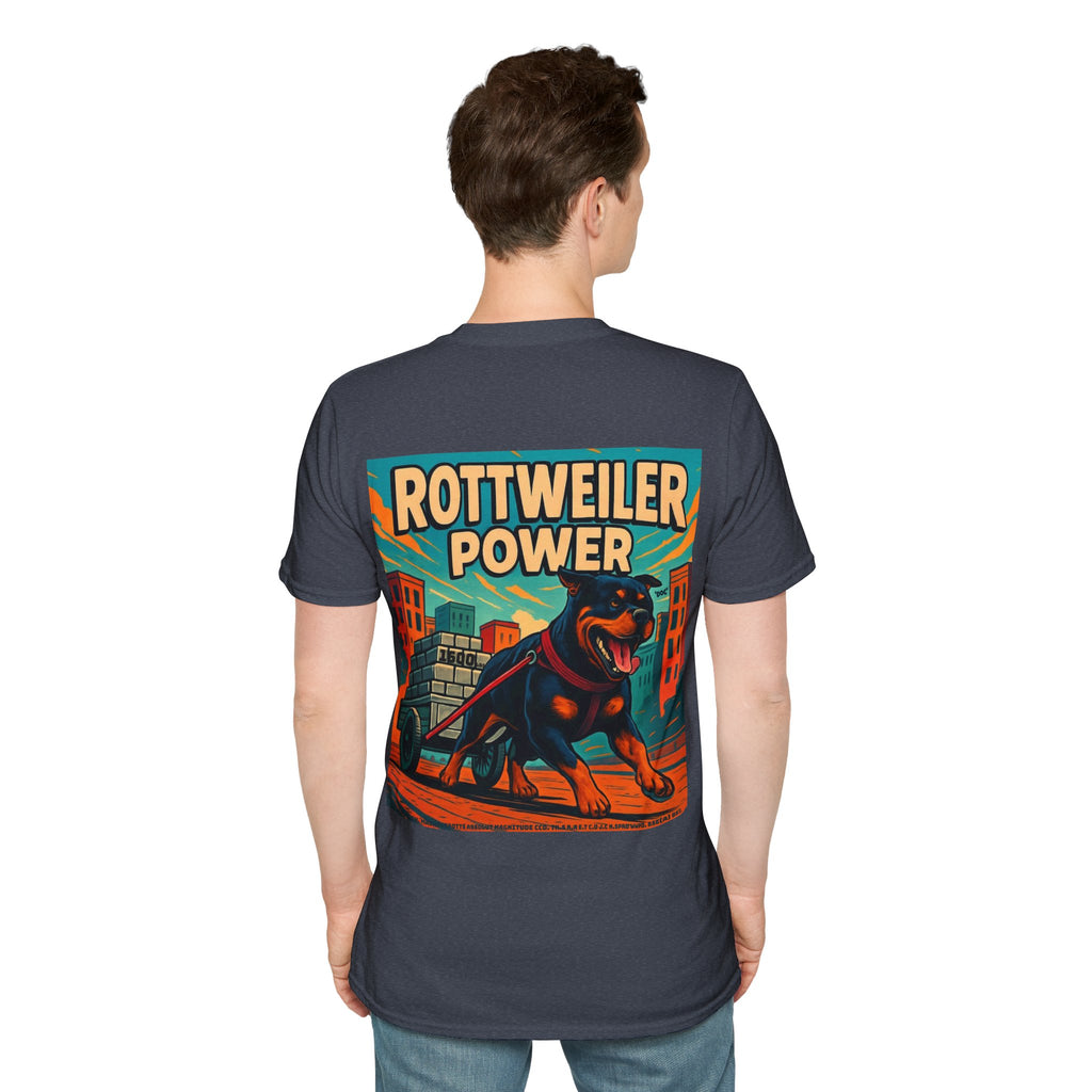 Rottweiler Power 7 graphic T-Shirt | Dog strength illustration