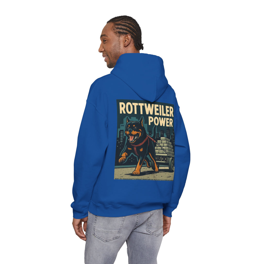 Rottweiler Power Hoodie 1600lbs, Unisex Heavy Blend Sweatshirt, Dog Lover Gift, Animal Lover Apparel, Pet Owner Hoodie, Casual Streetwear