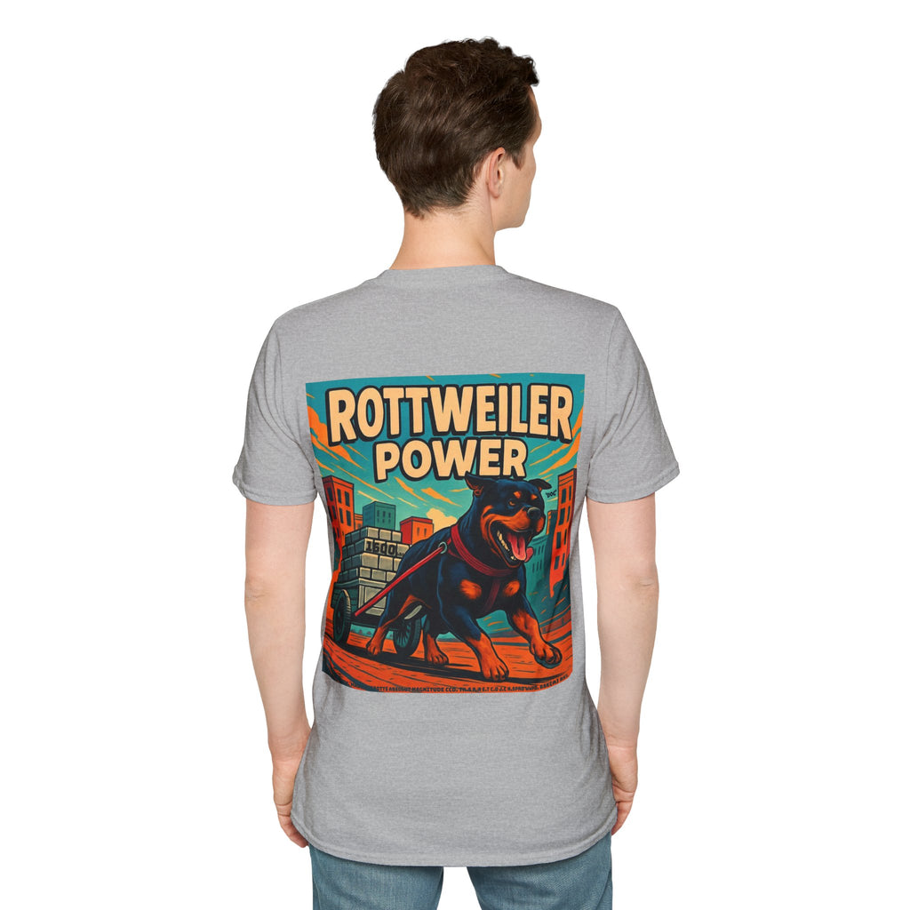 Rottweiler Power 7 graphic T-Shirt | Dog strength illustration