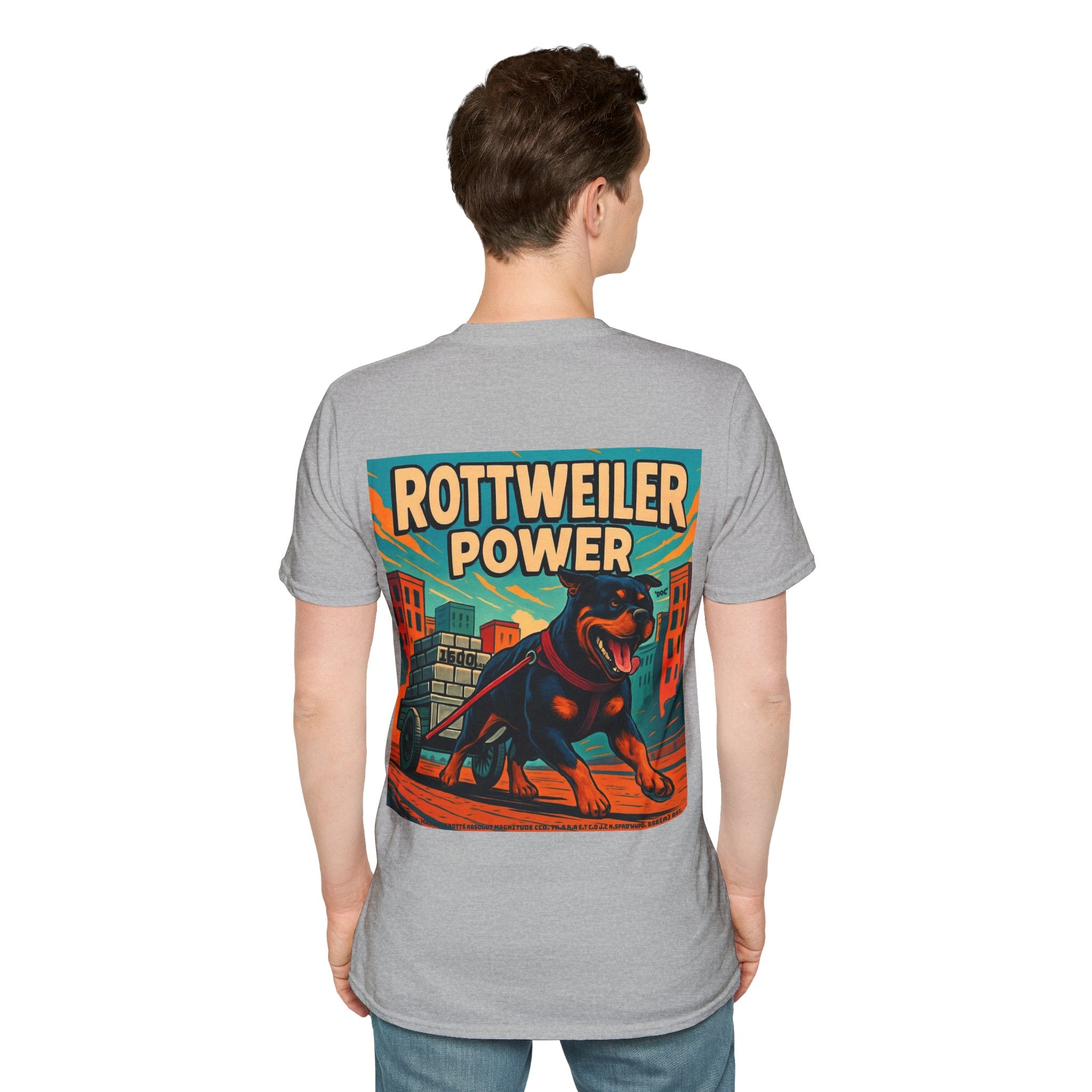 Rottweiler Power 7 graphic T-Shirt | Dog strength illustration