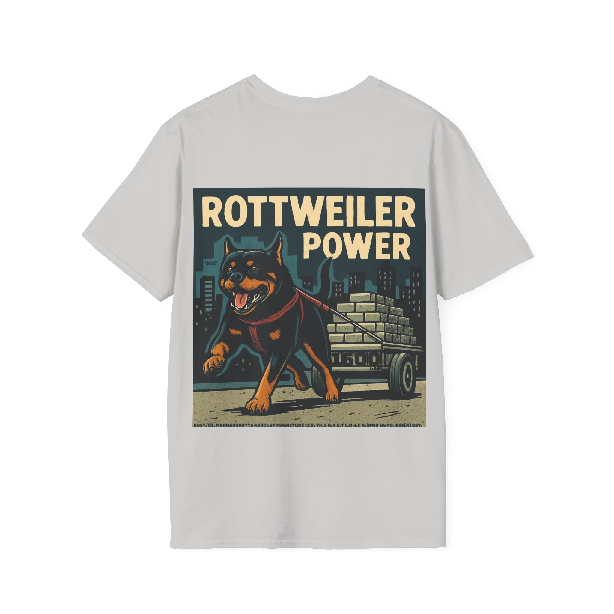 Rottweiler Power Alt graphic T-Shirt | Dog strength illustration