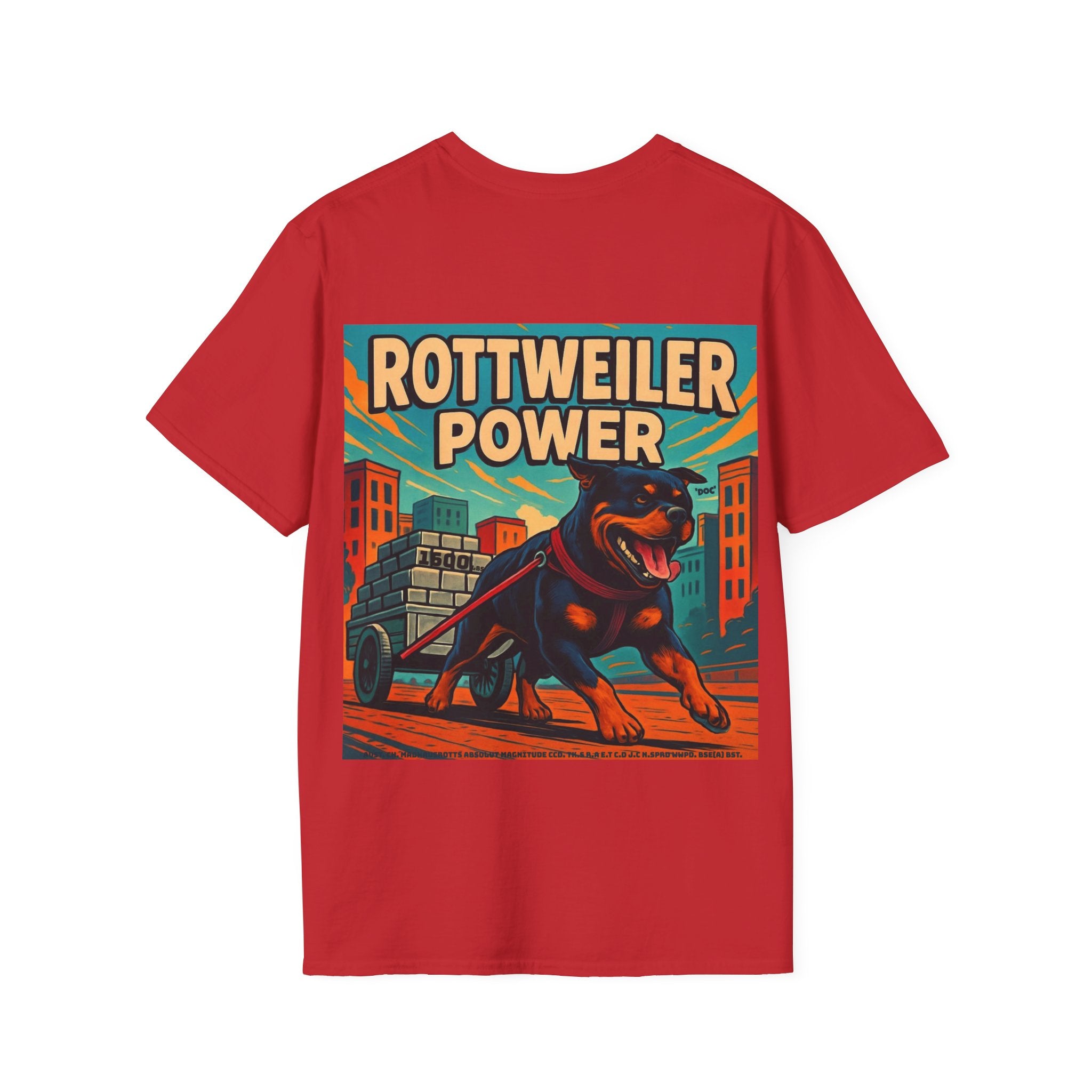 Rottweiler Power 7 graphic T-Shirt | Dog strength illustration