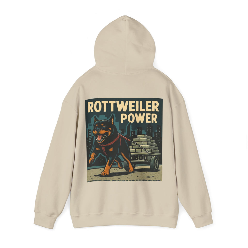 Rottweiler Power Hoodie 1600lbs, Unisex Heavy Blend Sweatshirt, Dog Lover Gift, Animal Lover Apparel, Pet Owner Hoodie, Casual Streetwear