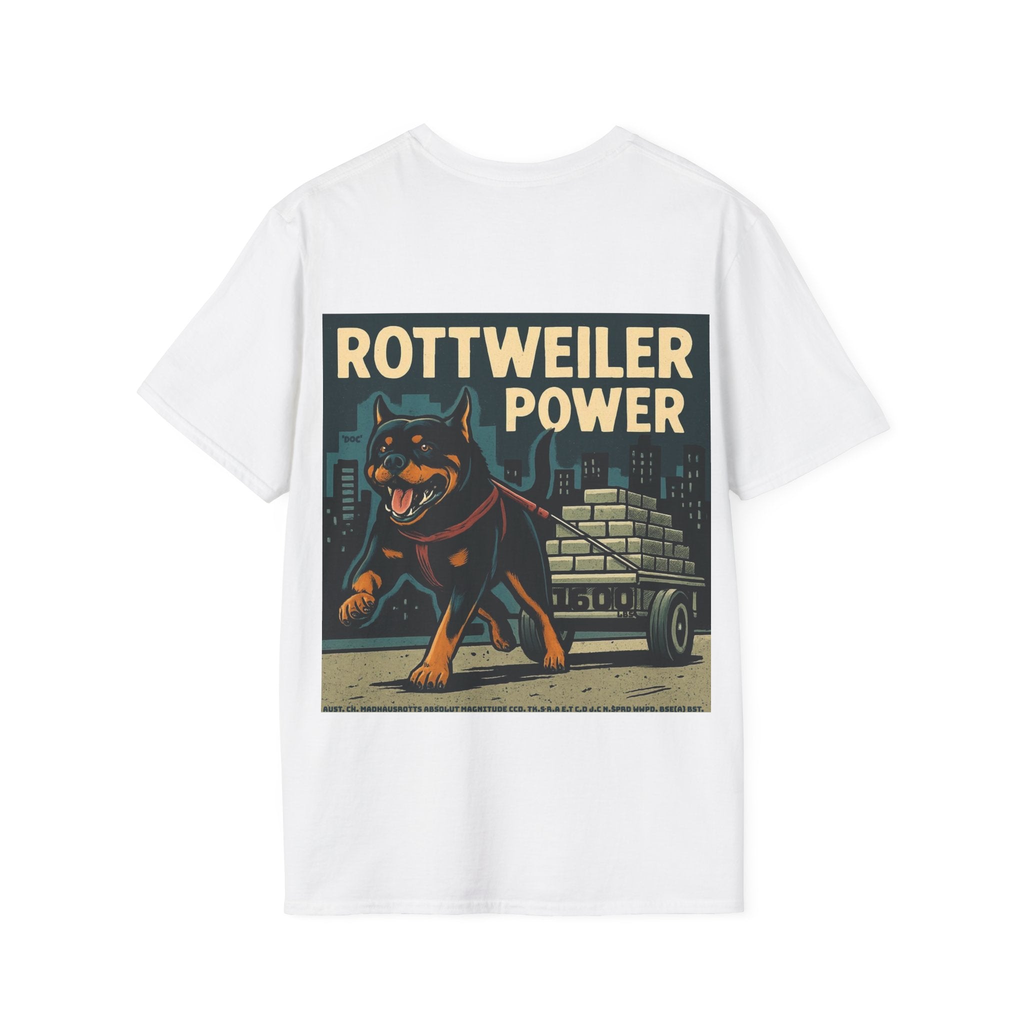 Rottweiler Power Alt graphic T-Shirt | Dog strength illustration