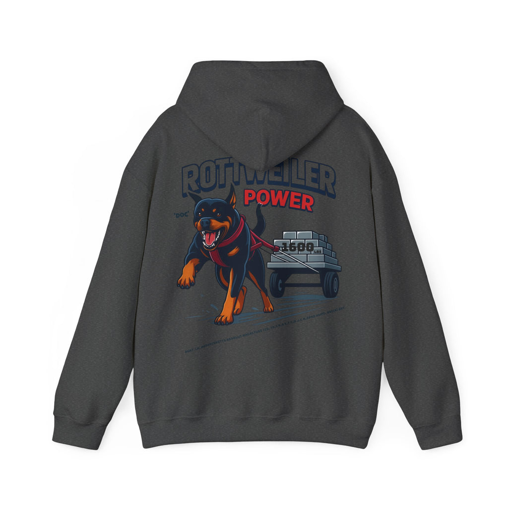 Rottweiler Power Hoodie — Dog Lover Sweatshirt, Pet Owner Gift